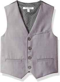 img 1 attached to 👔 Isaac Mizrahi Boys' Textured 3pc Solid Suit: Stylish and Versatile Choice for Young Gentlemen