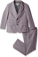 👔 isaac mizrahi boys' textured 3pc solid suit: stylish and versatile choice for young gentlemen logo