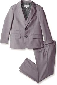 img 3 attached to 👔 Isaac Mizrahi Boys' Textured 3pc Solid Suit: Stylish and Versatile Choice for Young Gentlemen