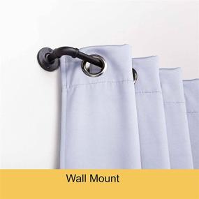 img 2 attached to 🖤 28-48 Inch Kenney Adler Indoor/Outdoor Black Wrap Around Curtain Rod with Rust-Resistant Finish