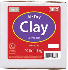 img 1 attached to 🏺 AMACO Air Dry Clay, Gray: The Perfect Choice for Sculpting and Crafting, 10 lbs, Grey