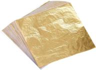 🎨 bememo 100 sheets imitation gold leaf: perfect for arts, gilding, crafting, decoration (5.5 by 5.5 inches) logo