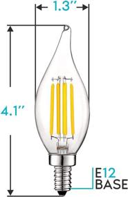 img 1 attached to Candelabra Equivalent Chandelier Dimmable Filament Industrial Electrical