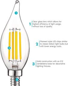 img 2 attached to Candelabra Equivalent Chandelier Dimmable Filament Industrial Electrical