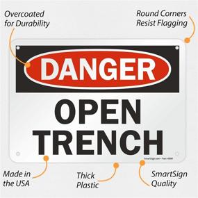 img 3 attached to SmartSign Plastic Sign Legend Danger Occupational Health & Safety Products and Safety Signs & Signals