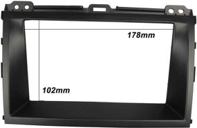 img 3 attached to 📻 DKMUS Double Din Radio Stereo Installation Panel for Toyota Land Cruiser Prado 120 Lexus GX470 Dash Trim Kit - Universal Fit for 2 Sizes: 178x102mm and 173x98mm