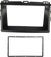 📻 dkmus double din radio stereo installation panel for toyota land cruiser prado 120 lexus gx470 dash trim kit - universal fit for 2 sizes: 178x102mm and 173x98mm logo