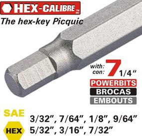 img 1 attached to 🔧 Picquic 88151 Picquic HEX-CALIBRE (SAE): Шестигранный отвертка высокой производительности, желтого цвета и непрозрачный.