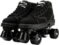 🛼 beuway womens roller skates shoes: shiny outdoor four-wheel skates for adults, unisex sizes 5-10 logo