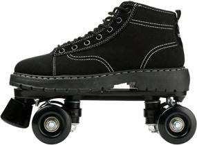 img 1 attached to 🛼 Beuway Womens Roller Skates Shoes: Shiny Outdoor Four-Wheel Skates for Adults, Unisex Sizes 5-10