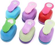 🔳 set of 6 different shape craft hole punches - 1-inch paper puncher for scrapbooking, kids crafts, card making, and more – diy hole punches with handmade design options logo