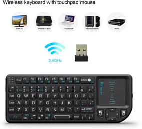 img 1 attached to 🖥️ Rii 2.4G Mini Wireless Keyboard with Touchpad Mouse: Lightweight and Portable Controller for Windows/Mac/Android/PC/Tablets/TV/Xbox/PS3 - X1-Black