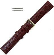 📿 customizable genuine leather watch band: croco grain, various lengths & widths - perfect replacement watchband in color options logo