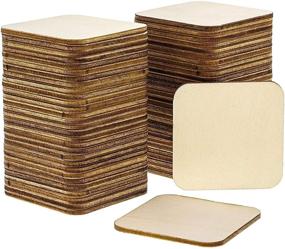 img 4 attached to 🔲 60 Piece Pack of 2x2 Unfinished Wood Squares with Rounded Corners for Crafts