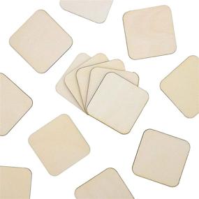 img 2 attached to 🔲 60 Piece Pack of 2x2 Unfinished Wood Squares with Rounded Corners for Crafts