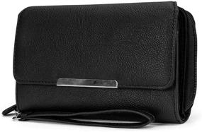 img 4 attached to 👜 Stylish Women's Blocking Organizer: Removable Wristlet Handbags & Wallets for Fashionable Women