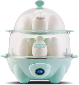 img 4 attached to 🍳 Dash Deluxe Rapid Egg Cooker - Cook Hard Boiled, Poached, Scrambled Eggs, Omelets & More! (12 Egg Capacity, Auto Shut Off) - Aqua