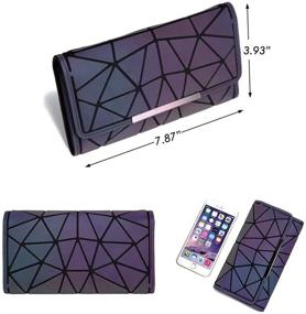img 3 attached to DIOMO Women's Handbags & Wallets - Geometric Luminous Holographic Reflective Collection