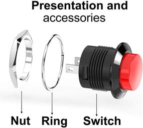 img 1 attached to DIYhz AC250V AC125V Momentary Push Button