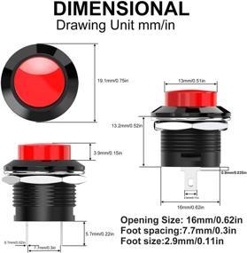 img 3 attached to DIYhz AC250V AC125V Momentary Push Button