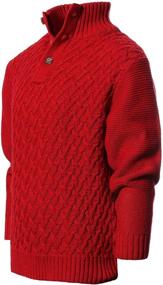 img 2 attached to 👕 Stylish and Warm Knitted Sweater for Kids and Boys - Gioberti Mock Neck Pullover