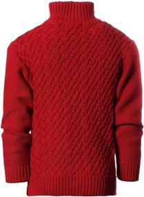 img 3 attached to 👕 Stylish and Warm Knitted Sweater for Kids and Boys - Gioberti Mock Neck Pullover