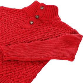 img 1 attached to 👕 Stylish and Warm Knitted Sweater for Kids and Boys - Gioberti Mock Neck Pullover