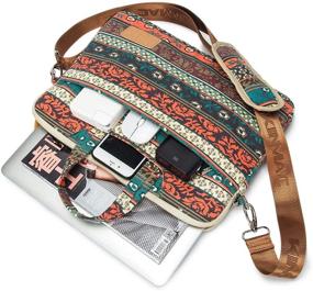 img 3 attached to Kinmac New Bohemian: Stylish 360° Waterproof Messenger Sleeve for MacBook Pro 15 inch & 15.6 inch Laptop
