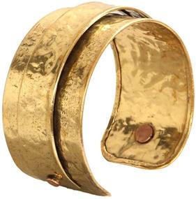 img 2 attached to 💫 Richera Gold Plated Brass Bangle: Exquisite Girls' Jewelry in Bracelets