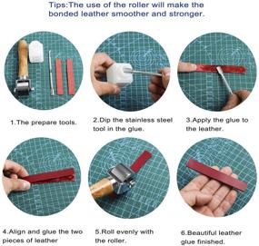 img 1 attached to Dorhui 372-Piece Leather Crafting Tools: Complete Leather Working Kit for DIY Leather Artworks, Craft Stamping, Hole Punching, and Matting Cut - Premium Leather Tools and Supplies