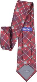 img 2 attached to 🎄 Festive Snowflake Necktie by KissTies: Perfect for the Holiday Season