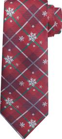 img 3 attached to 🎄 Festive Snowflake Necktie by KissTies: Perfect for the Holiday Season