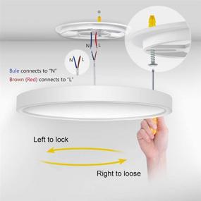 img 1 attached to 💡 2Pack LED Flush Mount Ceiling Light: 12 Inch 24W, Daylight White, Modern Round Lighting Fixture for Kitchens, Stairwells, Bedrooms, and More