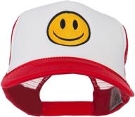 😊 e4hats.com smiley face embroidered foam mesh back hat logo