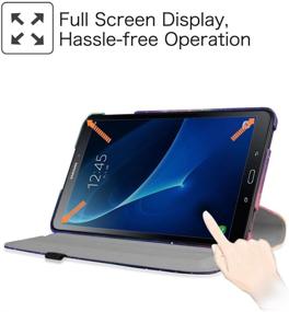 img 1 attached to 📱 Fintie Rotating Case for Samsung Galaxy Tab A 10.1 (2016 NO S Pen Version) - High-Quality PU Leather 360° Swivel Stand Cover Auto Sleep/Wake for Galaxy Tab A 10.1 (SM-T580/T585/T587), Galaxy