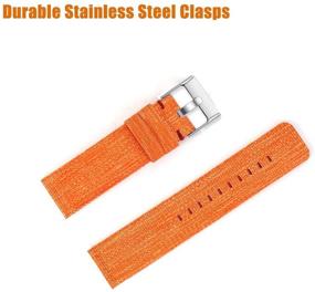 img 1 attached to 📿 Blueshaw Orange Nylon Woven Fabric Strap - Compatible for Garmin vivoactive 4S Bands, Replacement Accessory for Garmin vívoactive 4S 40mm Smartwatch