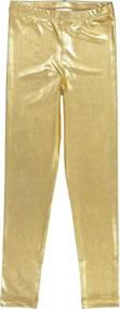 img 2 attached to 💫 Masala Kids Metallic Leggings for Little Girls' Clothing