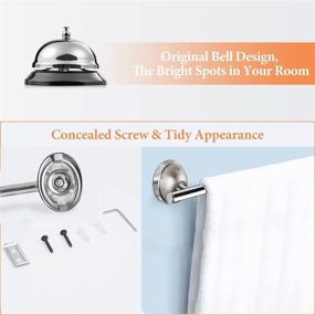 img 2 attached to TONIAL 6-Piece Bell Design Bathroom Hardware Set: Wall Mounted Towel Rack Bar, Bath Accessory Kit in Brushed Nickel