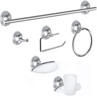 tonial 6-piece bell design bathroom hardware set: wall mounted towel rack bar, bath accessory kit in brushed nickel logo