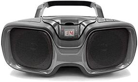 img 1 attached to SYLVANIA Bluetooth Portable CD AM/FM Radio Boombox (Black & Titanium) - SRCD1037BT