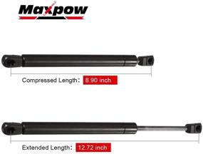 img 2 attached to 🚗 High-Performance Maxpow Front Hood Lift Support Struts for Armada 2005-2015 & Tian 2004-2015 (Pack of 2) - 4182 Gas Charged Hood Struts