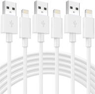 📱 apple mfi certified iphone charger 2021 upgrade - 3pack 10ft lightning cable for fast charging - nylon braided syncing long cord - compatible with iphone 12/11 pro max/xs/x/xr/8/7/6s/5 and more logo