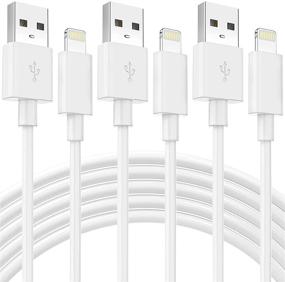 img 4 attached to 📱 Apple MFi Certified iPhone Charger 2021 Upgrade - 3Pack 10FT Lightning Cable for Fast Charging - Nylon Braided Syncing Long Cord - Compatible with iPhone 12/11 Pro Max/Xs/X/XR/8/7/6s/5 and More