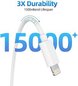 img 1 attached to 📱 Apple MFi Certified iPhone Charger 2021 Upgrade - 3Pack 10FT Lightning Cable for Fast Charging - Nylon Braided Syncing Long Cord - Compatible with iPhone 12/11 Pro Max/Xs/X/XR/8/7/6s/5 and More