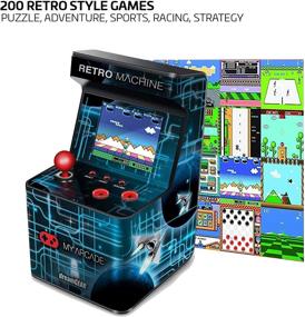 img 1 attached to 🕹️ My Arcade Retro Machine: Playable Mini Arcade with 200 Retro Style Games, 5.75 Inch Height, AA Battery Powered, 2.5 Inch Color Display, Built-in Speaker, Volume Control