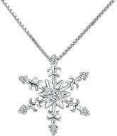 🌨️ stylish korliya winter silver snowflake pendant necklace with box chain: a charming accessory for the cold season logo