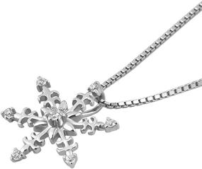 img 2 attached to 🌨️ Stylish Korliya Winter Silver Snowflake Pendant Necklace with Box Chain: A Charming Accessory for the Cold Season