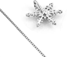 img 1 attached to 🌨️ Stylish Korliya Winter Silver Snowflake Pendant Necklace with Box Chain: A Charming Accessory for the Cold Season