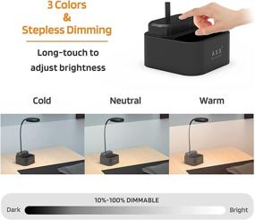img 2 attached to AXX LED Desk Lamp – Rechargeable, Flexible Gooseneck, Little Pen Holder, Perfect for Home Office/Desktop - Black