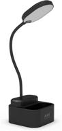 axx led desk lamp – rechargeable, flexible gooseneck, little pen holder, perfect for home office/desktop - black логотип